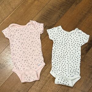 Gerber Pink and White Star Bodysuits